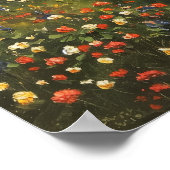 Zonsondergang door het meer olieverfschilderij poster (Hoek)