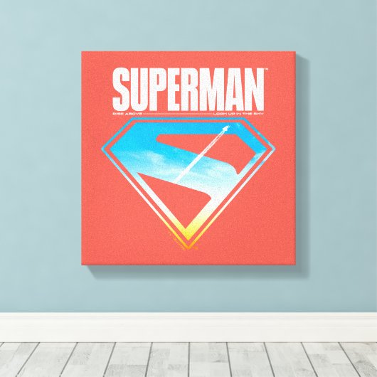 Zonsondergang door het S-Shield Canvas Afdruk (Insitu (Houten vloer))