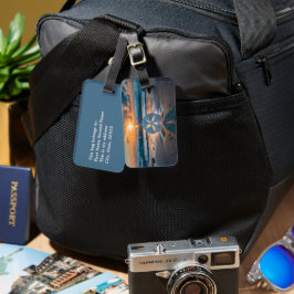 Zonsondergang door het Sand Dollar Bagagelabel
