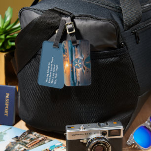 Zonsondergang door het Sand Dollar Bagagelabel
