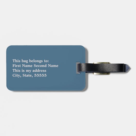 Zonsondergang door het Sand Dollar Bagagelabel (Achterkant horizontaal)