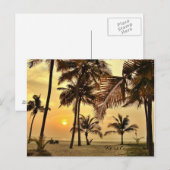 Zonsondergang door het Zee Briefkaart (Voorkant / Achterkant)