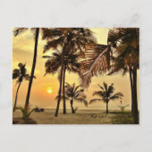 Zonsondergang door het Zee Briefkaart (Voorkant)