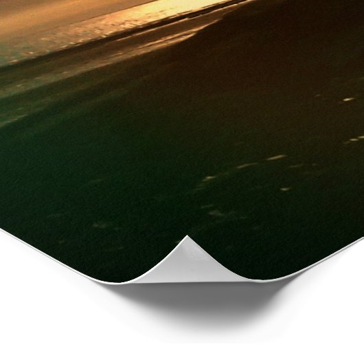 Zonsondergang door het Zee Poster (Hoek)