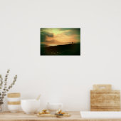 Zonsondergang door het Zee Poster (Keuken)