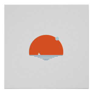 Zonsondergang door het Zee Poster