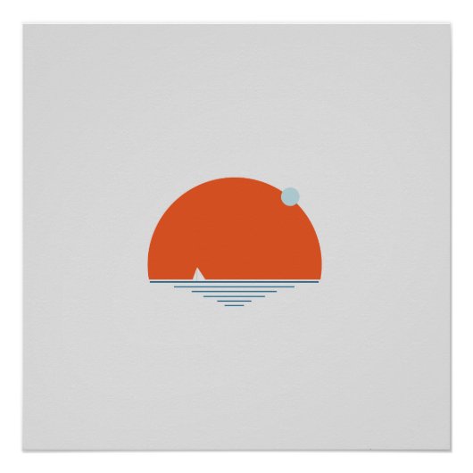 Zonsondergang door het Zee Poster (Voorkant)