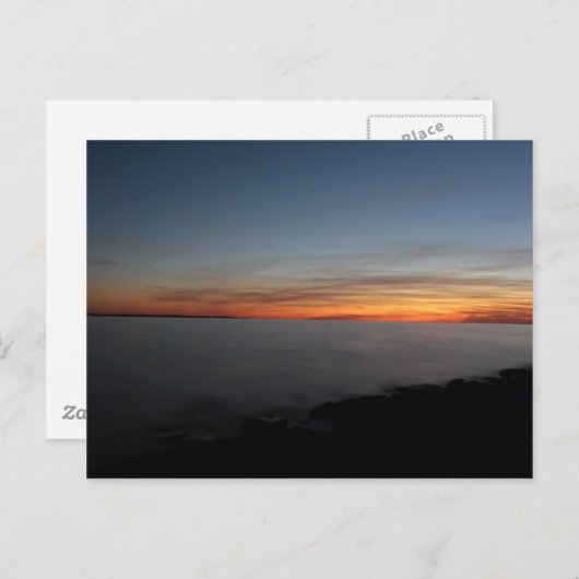 zonsondergang door meer, Kingston, Ontario, Canada Briefkaart (Voorkant / Achterkant)