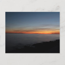 zonsondergang door meer, Kingston, Ontario, Canada Briefkaart