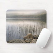 Zonsondergang door mist boven Upper Hadlock Pond Muismat (Met muis)