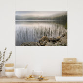Zonsondergang door mist over Upper Hadlock Pond Poster (Keuken)