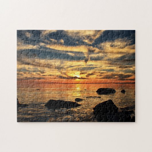 Zonsondergang Dorval Quebec. Legpuzzel (Horizontaal)
