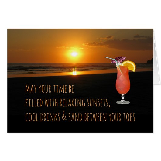 Zonsondergang & Drank (Voorkant Horizontaal)