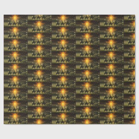 Zonsondergang Drie het Verpakkende document van Cadeaupapier (Vlak)