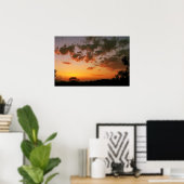 Zonsondergang Drijvende Wolken Poster (Thuiskantoor)