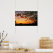 Zonsondergang Drijvende Wolken Poster (Keuken)