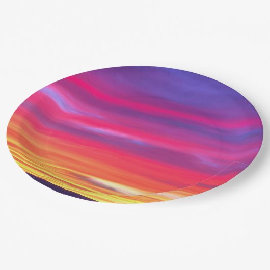 Zonsondergang Dromen: Levendig Papieren Bordje (Gekanteld)