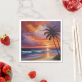 Zonsondergang Dromen Tropisch strand Servet (Insitu)