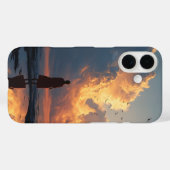 Zonsondergang Eenzaamheid: Vrouw in Rode Jurk Case-Mate iPhone Case (Achterkant (horizontaal))