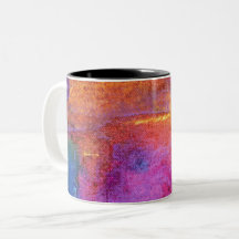 Zonsondergang Emotie, dromerig, mauve, lila abstra