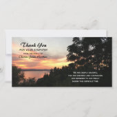 Zonsondergang en boom sympathie bedank foto bedankkaart (Voorkant)