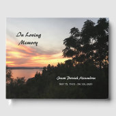 Zonsondergang en Boom Uitvaart Gastenboek (Voorkant)