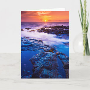 Zonsondergang en getijdenpoel in Hawaï Kaart