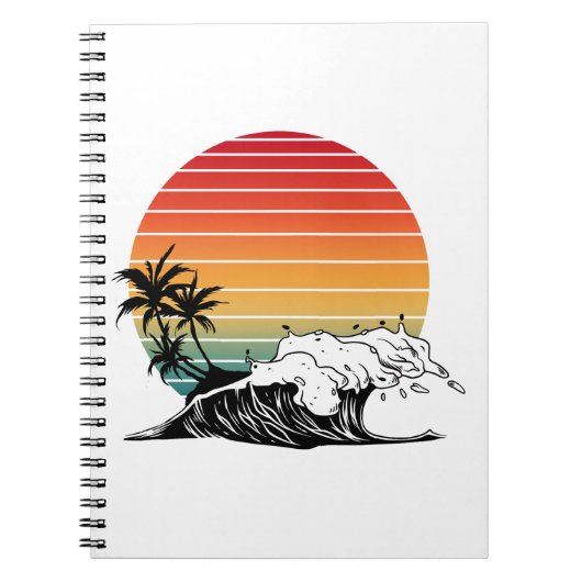 Zonsondergang en golf notitieboek (Voorkant)
