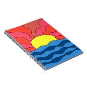 Zonsondergang en golven notitieboek (Rechterzijde)