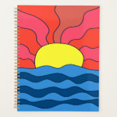 Zonsondergang en golven planner (Voorkant)