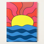 Zonsondergang en golven planner (Achterkant)