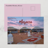 Zonsondergang en huizen in de provincie Errachidia Briefkaart (Voorkant / Achterkant)