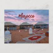 Zonsondergang en huizen in de provincie Errachidia Briefkaart (Voorkant)