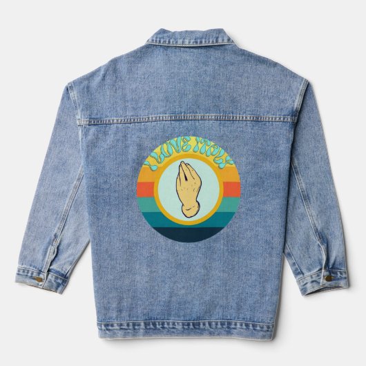 Zonsondergang en Italiaanse Vibes Denim Jacket (Achterkant)