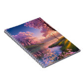 Zonsondergang en Kersenbloesems Notitieboek (Rechterzijde)