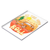 zonsondergang en klassieke auto notitieboek (Linkerzijde)