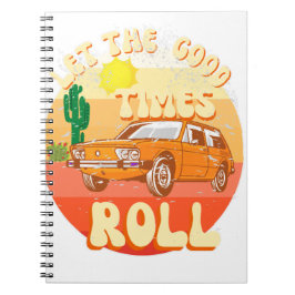  zonsondergang en klassieke auto notitieboek