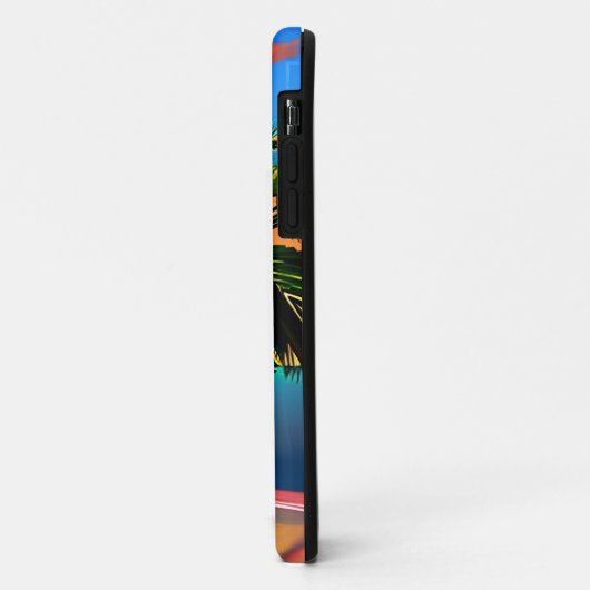 Zonsondergang en Palm Trees Silhouetten Case-Mate iPhone Case (Achterkant/links)