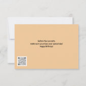 Zonsondergang en Palmbomen Flat Verjaardag Kaart (Achterkant)