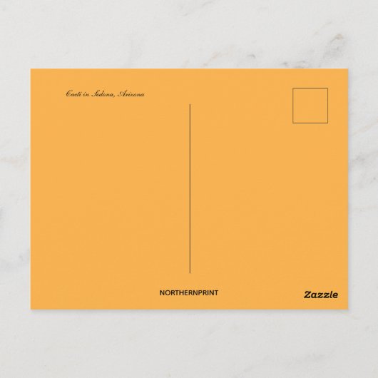 Zonsondergang en Rock Cactussen in Sedona, Arizona Briefkaart (Achterkant)