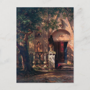 Zonsondergang en Schaduw door Albert Bierstadt Briefkaart