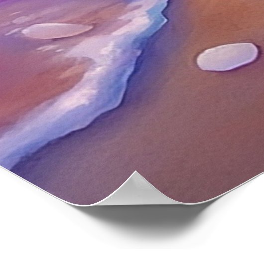 Zonsondergang en schelpen poster (Hoek)