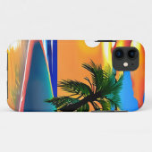 Zonsondergang en silhouetten van palmbomen  Case-Mate iPhone case (Achterkant (horizontaal))
