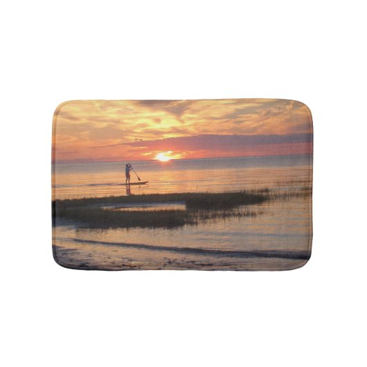 Zonsondergang en Surfplank Badmat (Voorkant)