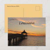 Zonsondergang en tuinhuisje in Louisiana Briefkaart (Voorkant / Achterkant)