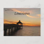 Zonsondergang en tuinhuisje in Louisiana Briefkaart (Voorkant)