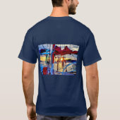 Zonsondergang en Zeilboten T-Shirt (Achterkant)