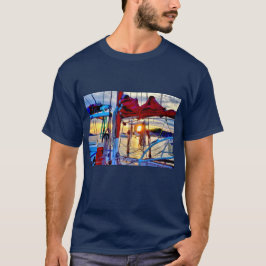 Zonsondergang en Zeilboten T-Shirt