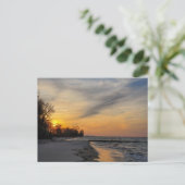 Zonsondergang, Eriemeer, Ohio Briefkaart (Staand voorkant)