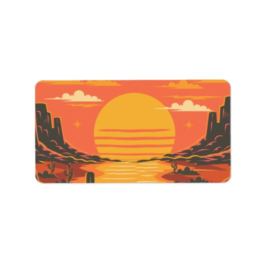 Zonsondergang Etiket (Voorkant)